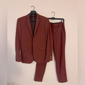 EXPRESS Slim Rust Luxe Comfort Suit